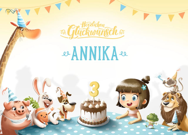 Herzlichen Glückwunsch zum 3. Geburtstag, Annika