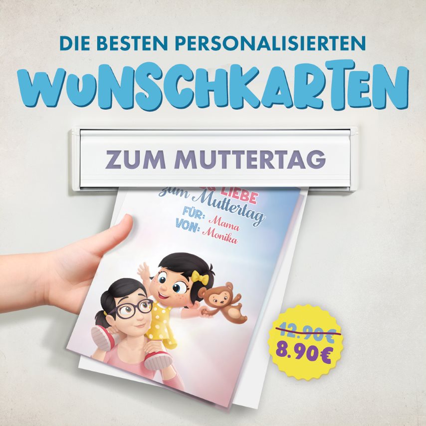 Entdecke unsere brandneuen personalisierten Muttertags- und Vatertags-Grußkarten