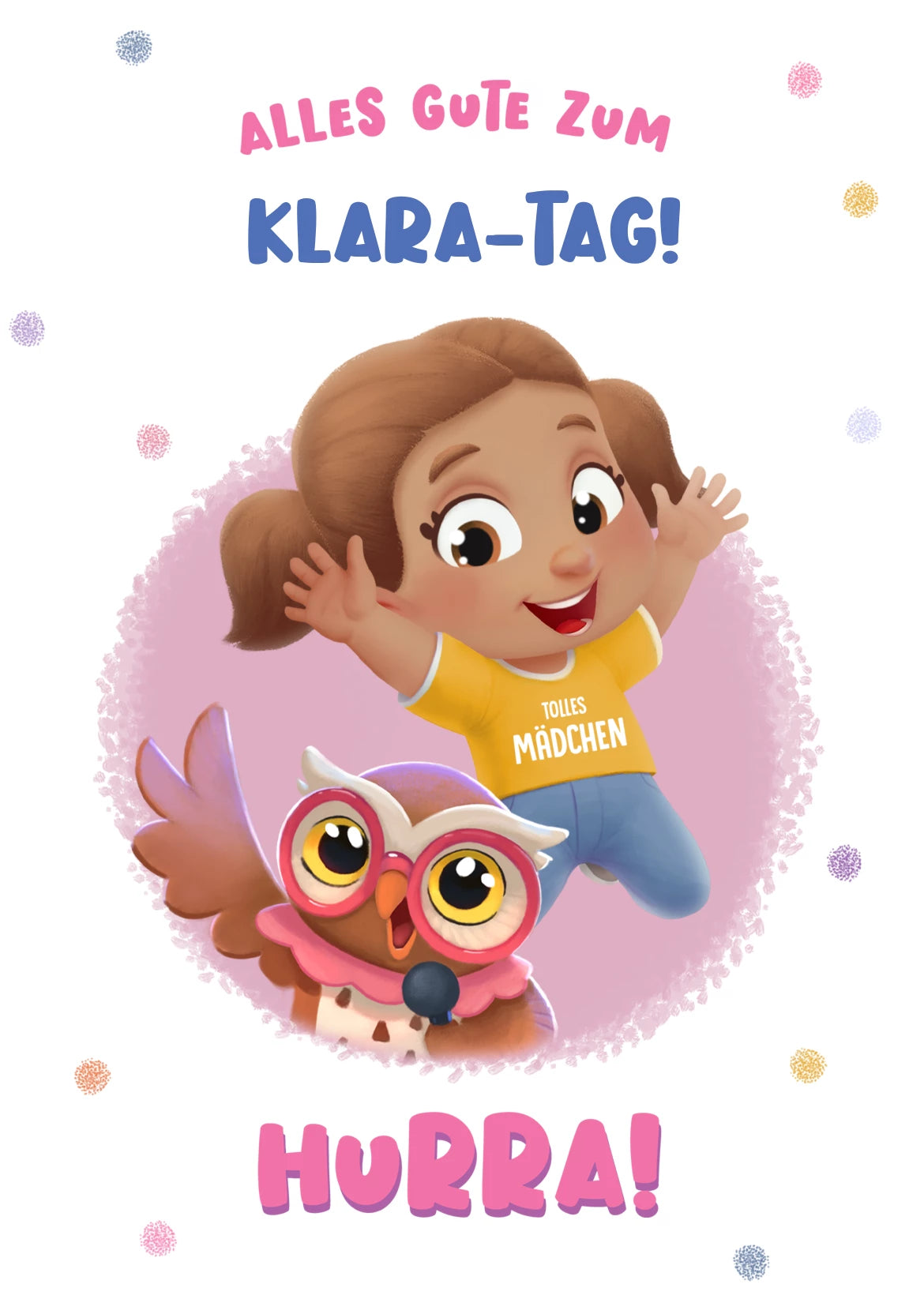 Alles Gute zum Klara-Tag, Eulen-Motiv