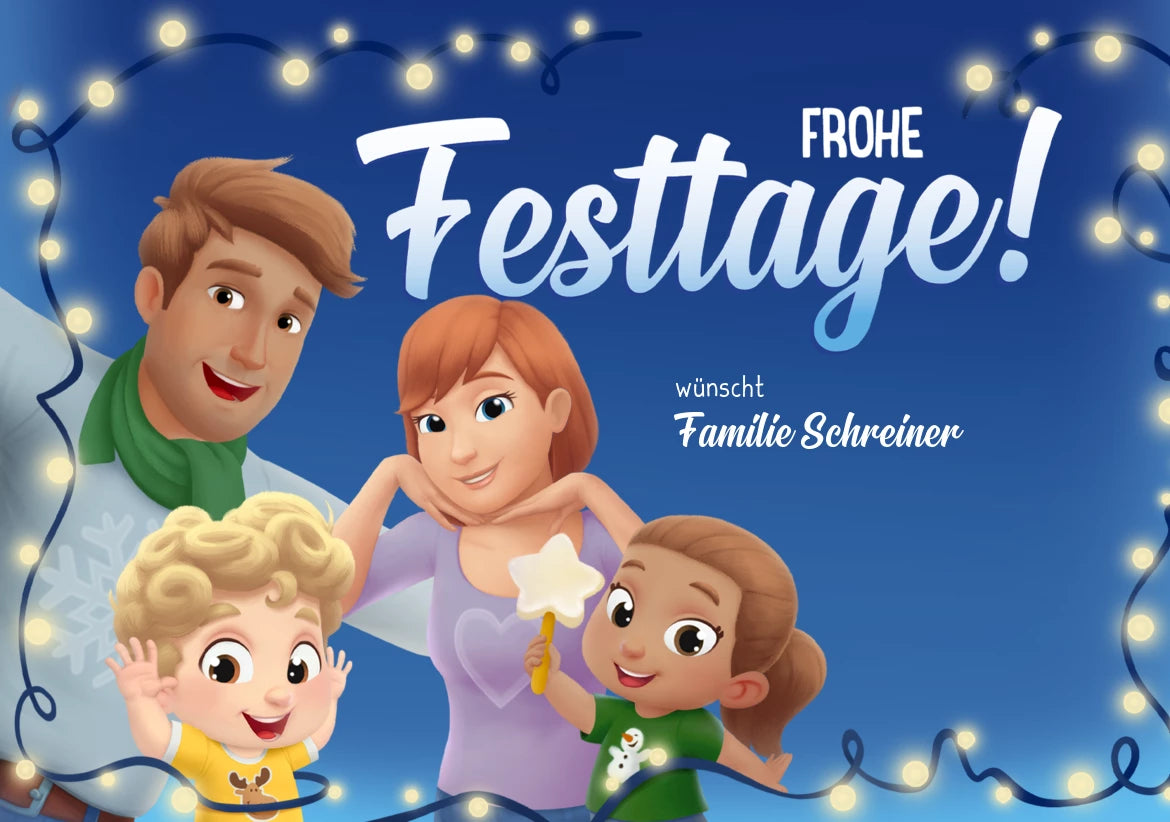 Frohe Festtage wünscht Familie Moser