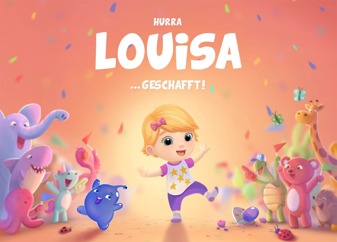 Hurra, Louisa! Geschafft!