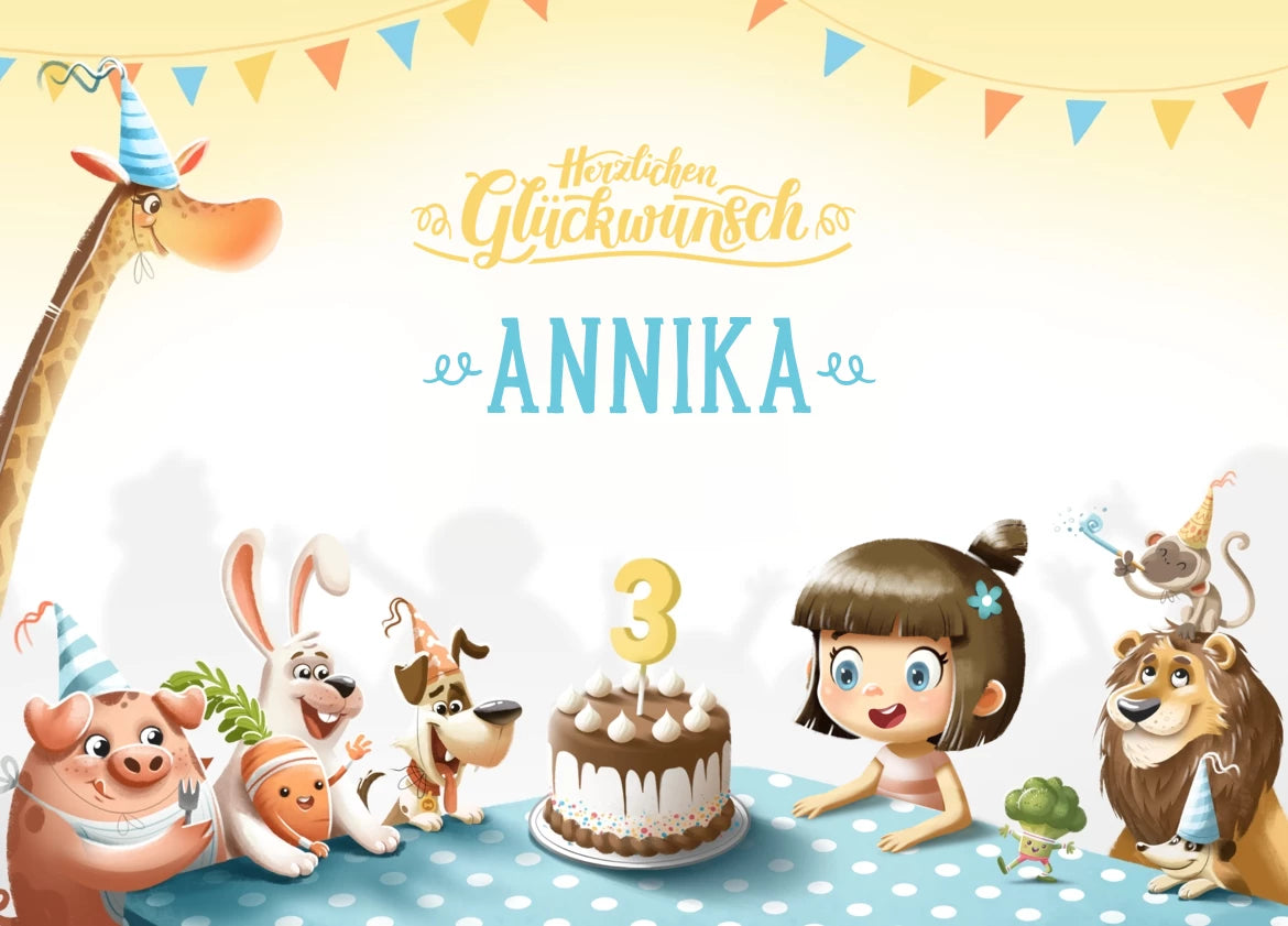 Herzlichen Glückwunsch zum 3. Geburtstag, Annika