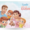 Das Cover des personalisierten Buches für Familien mit Mama, Papa und drei Kindern