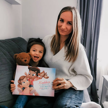 Herzliches Geschenk für Mama, ein individuelles Buch für Geburtstage, Muttertag, Jahrestage oder Valentinstag.