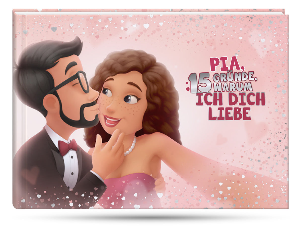 Niedliches Weihnachts-, Geburtstags- oder Valentinstagsgeschenk für Freundin oder Ehefrau - ein individuelles Liebesbuch