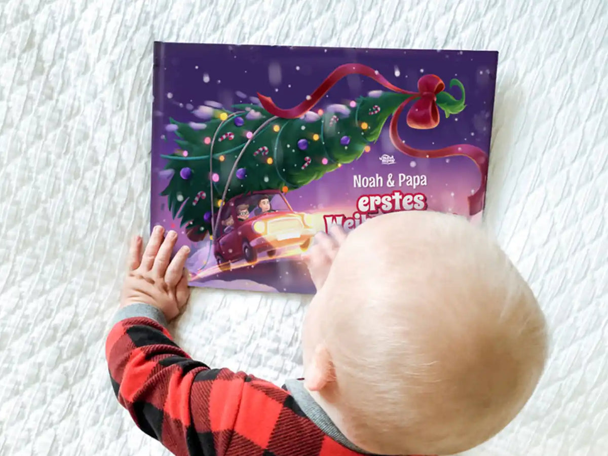 Ein personalisiertes Weihnachtsbuch ist ein tolles Weihnachtsgeschenk für Papa.